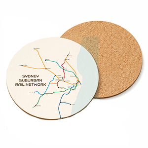 Sydney Suburban Rail Map | Round Drink Coaster
